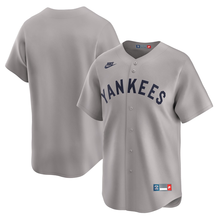 Men's New York Yankees Nike Gray Cooperstown Collection Limited Jersey - Puhuasuan