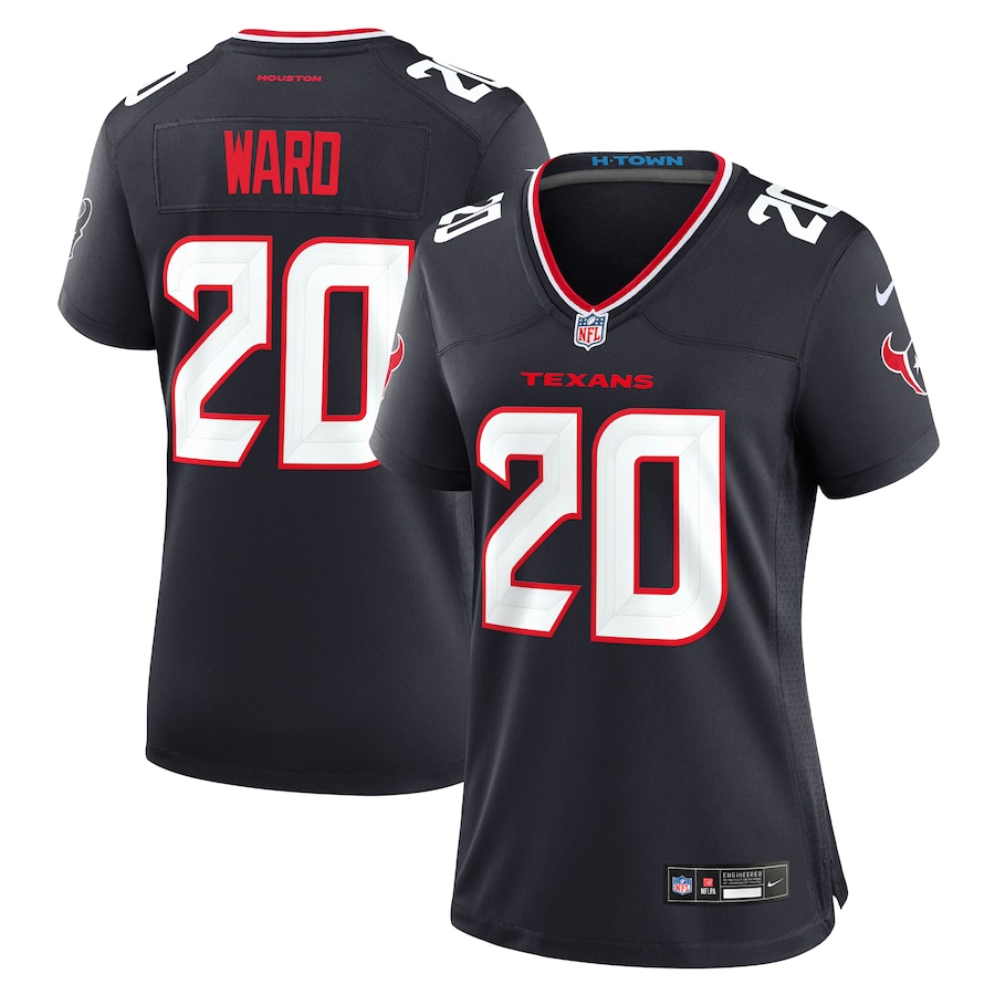 Women's Houston Texans Jimmie Ward Nike Navy Team Game Jersey - Puhuasuan