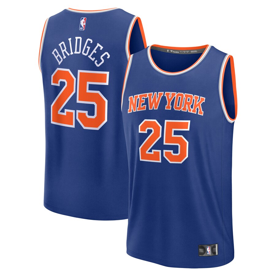 Men's New York Knicks Mikal Bridges Fanatics Blue Fast Break Replica Player Jersey - Icon Edition - Puhuasuan