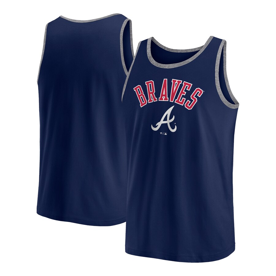 Men's Atlanta Braves Fanatics Navy Bet Tank Top - Puhuasuan