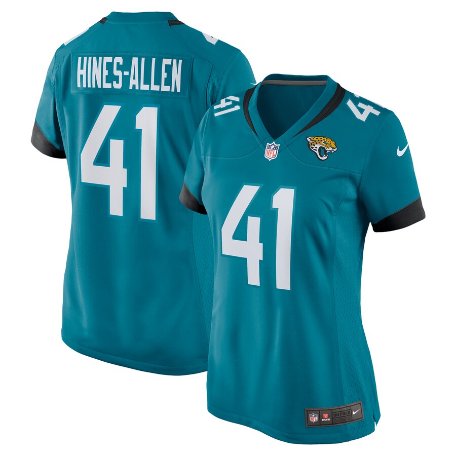Women's Jacksonville Jaguars Josh Hines-Allen Nike Teal Player Game Jersey - Puhuasuan