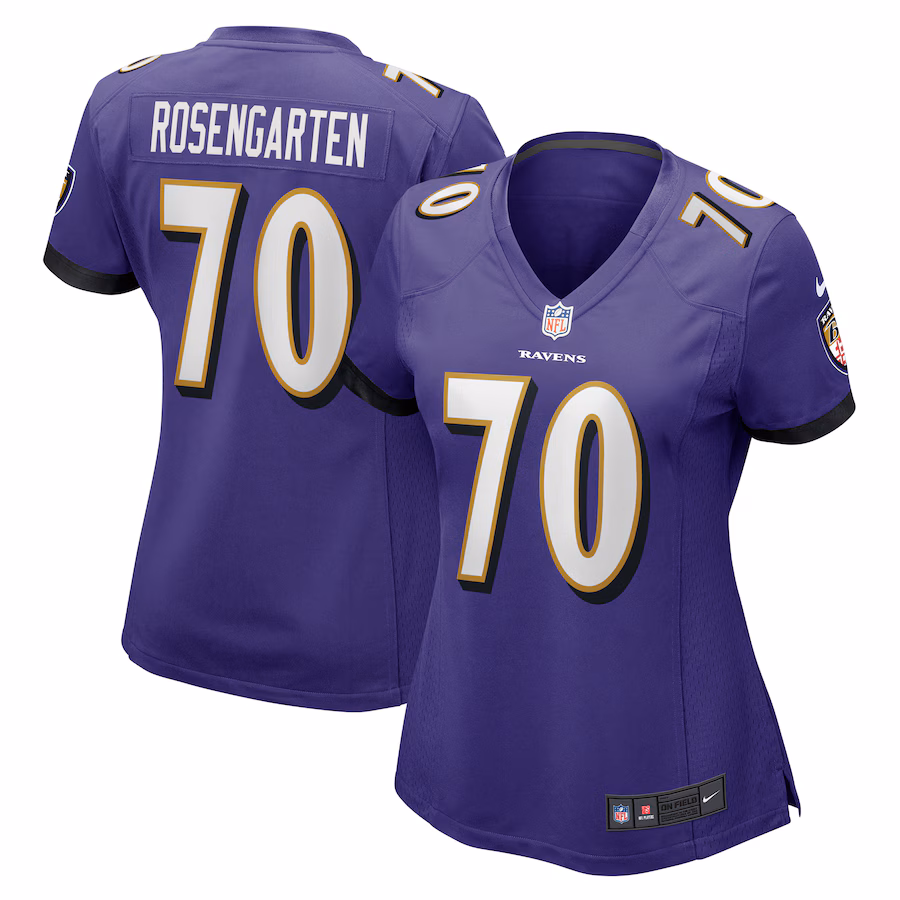 Women's Baltimore Ravens Roger Rosengarten Nike Purple Game Jersey - Puhuasuan