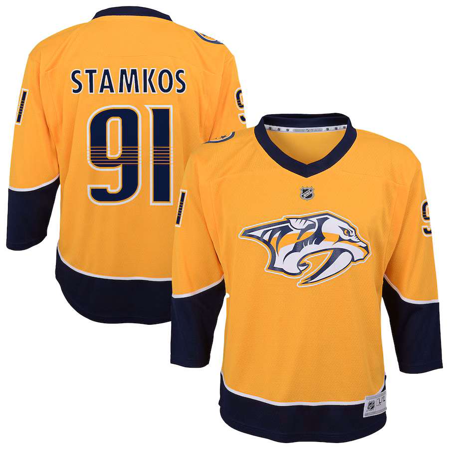 Youth Nashville Predators Steven Stamkos Gold Alternate Replica Player Jersey - Puhuasuan