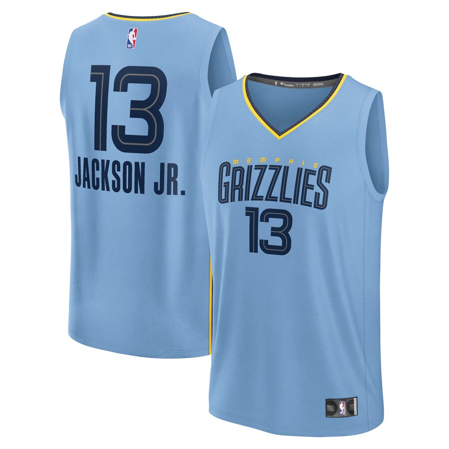 Men's Memphis Grizzlies Jaren Jackson Jr. Fanatics Light Blue Fast Break Replica Player Jersey - Statement Edition - Puhuasuan