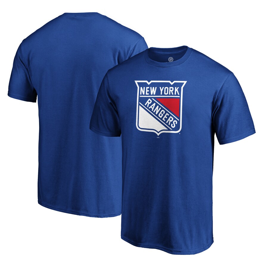 Men's New York Rangers Blue Primary Logo T-Shirt - Puhuasuan