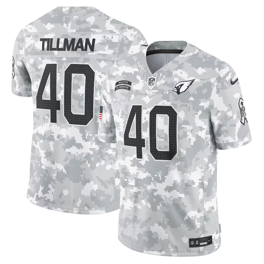 Men's Arizona Cardinals Pat Tillman Nike Arctic Camo 2024 Salute to Service Retired Player Limited Jersey - Puhuasuan