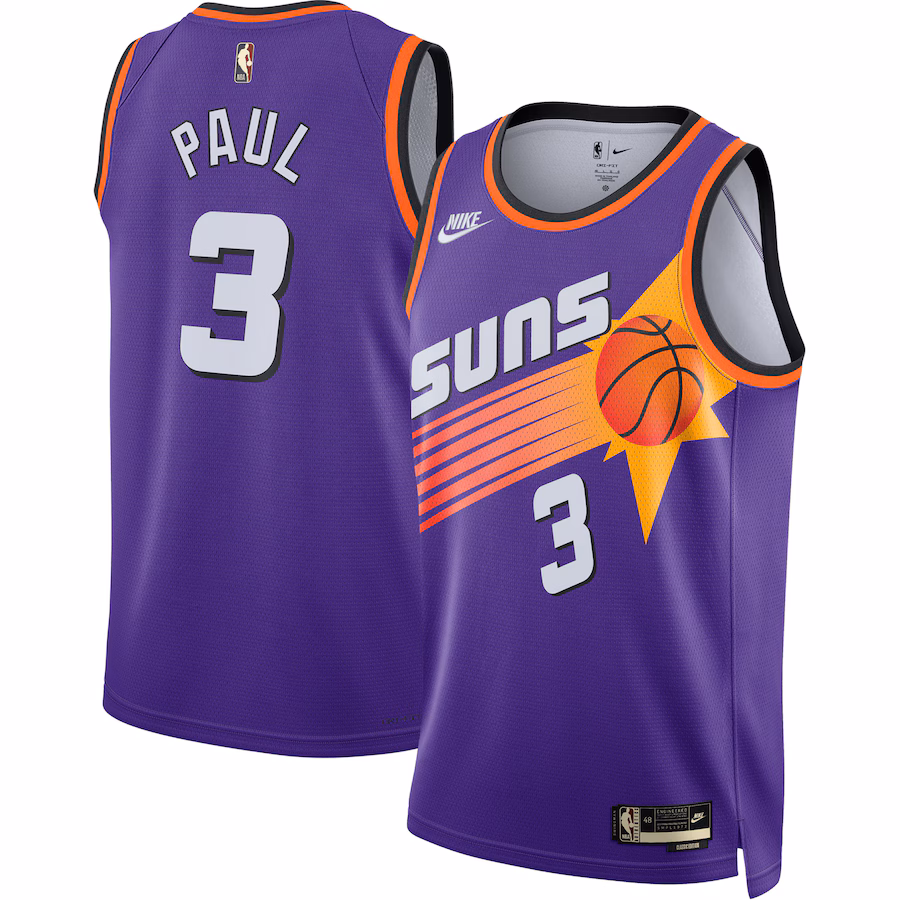 Men's Phoenix Suns Chris Paul Nike Purple Swingman Jersey - Classic Edition - Puhuasuan