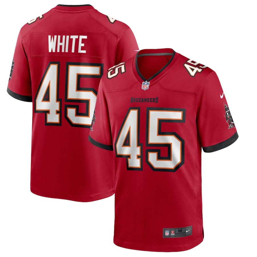 Men's Tampa Bay Buccaneers Devin White Nike Red Game Player Jersey - Puhuasuan