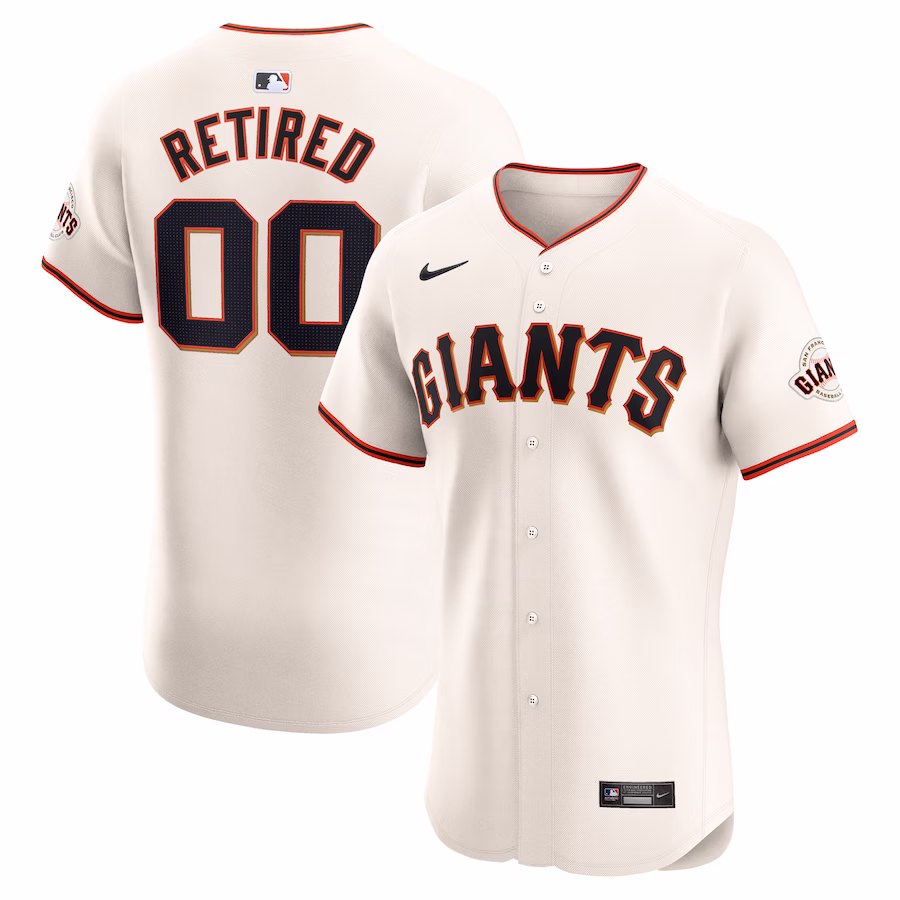 Men's San Francisco Giants Nike Cream Home Elite Pick-A-Player Retired Roster Jersey - Puhuasuan