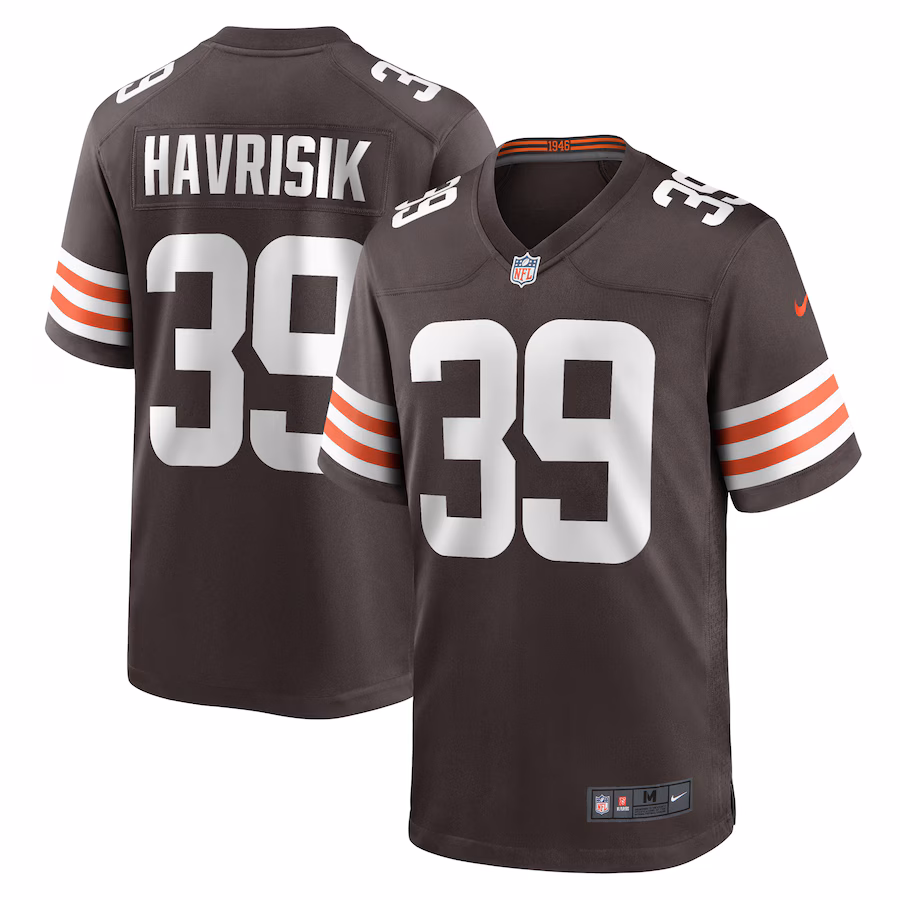 Men's Cleveland Browns Lucas Havrisik Nike  Brown Team Game Jersey - Puhuasuan