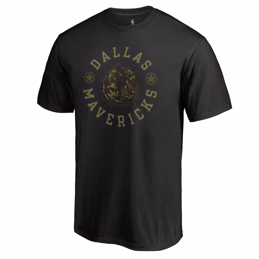 Men's Dallas Mavericks Black Liberty T-Shirt - Puhuasuan