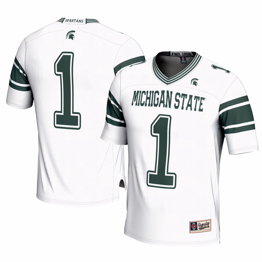 Youth GameDay Greats #1 White Michigan State Spartans Football Jersey - Puhuasuan