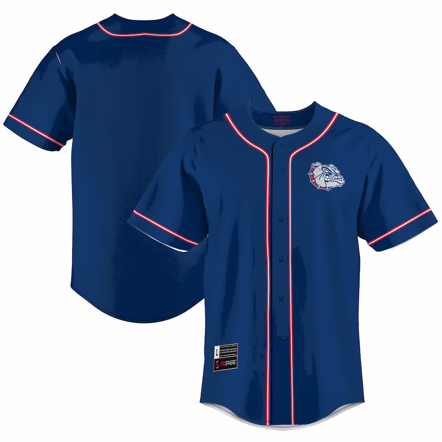 Gonzaga Bulldogs GameDay Greats  Lightweight Baseball Jersey - Blue - Puhuasuan