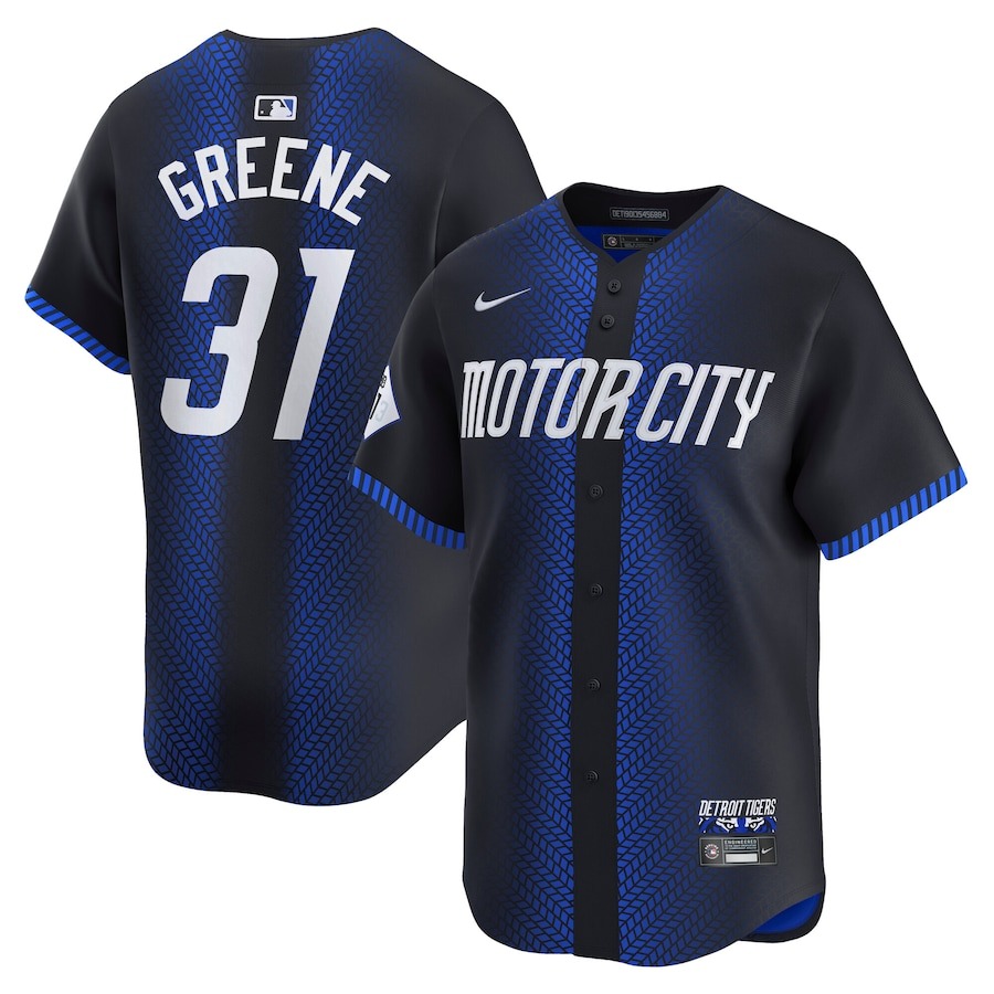 Men's Detroit Tigers Riley Greene Nike Navy 2024 City Connect Limited Jersey - Puhuasuan