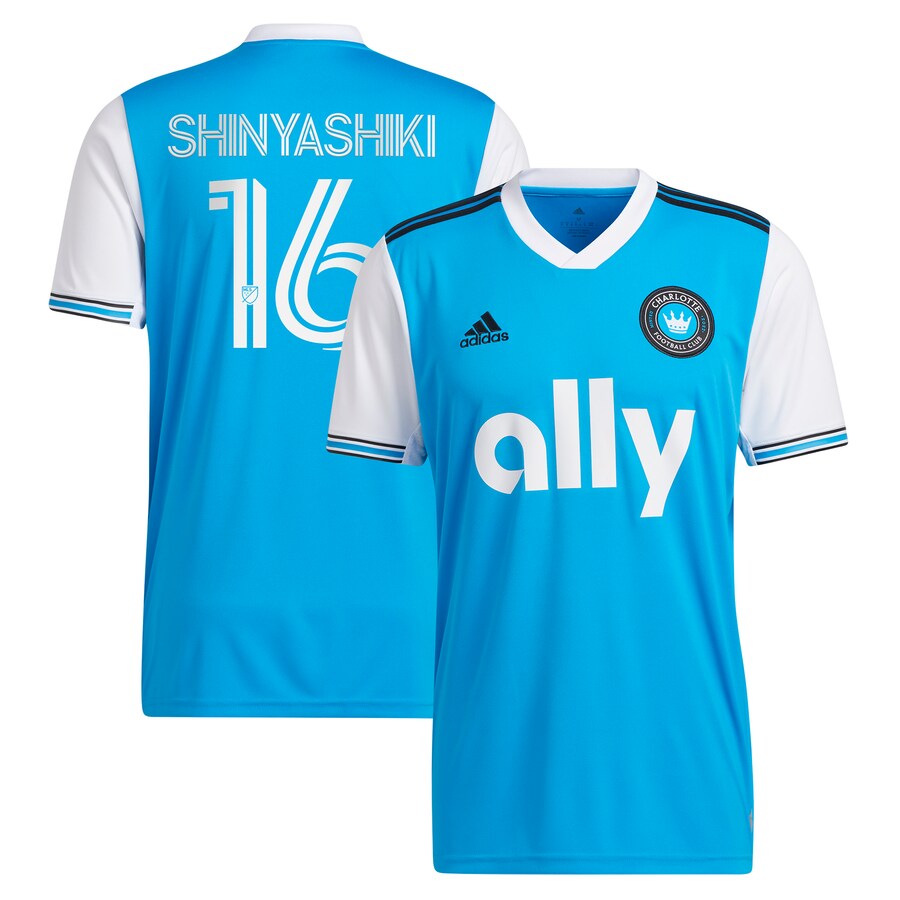 Men's Charlotte FC Andre Shinyashiki adidas Blue 2022 Primary Replica Player Jersey - Puhuasuan