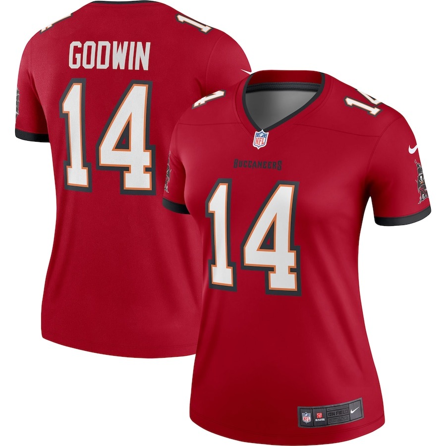 Women's Tampa Bay Buccaneers Chris Godwin Nike Red Legend Player Performance Top - Puhuasuan
