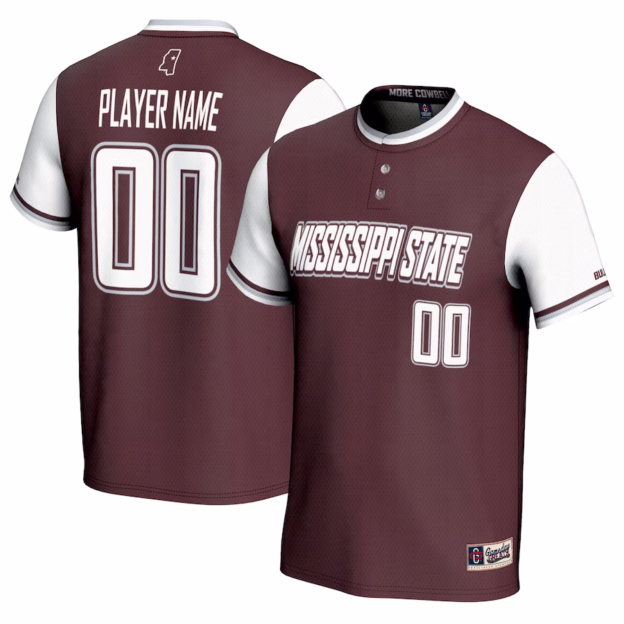 Mississippi State Bulldogs GameDay Greats Unisex NIL Pick-A-Player Lightweight Softball Jersey - Maroon - Puhuasuan
