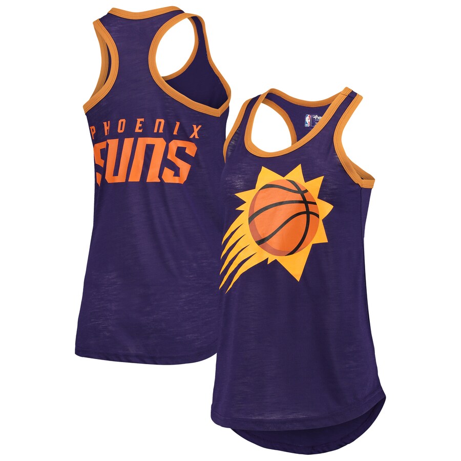 Women's Phoenix Suns G-III Sports by Carl Banks Purple Showdown Burnout Tank Top - Puhuasuan