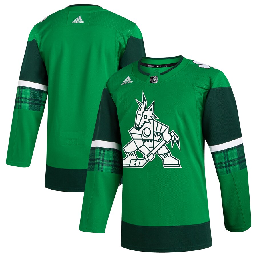 Men's Arizona Coyotes  adidas Kelly Green 2023 St. Patrick's Day Primegreen Authentic Jersey - Puhuasuan
