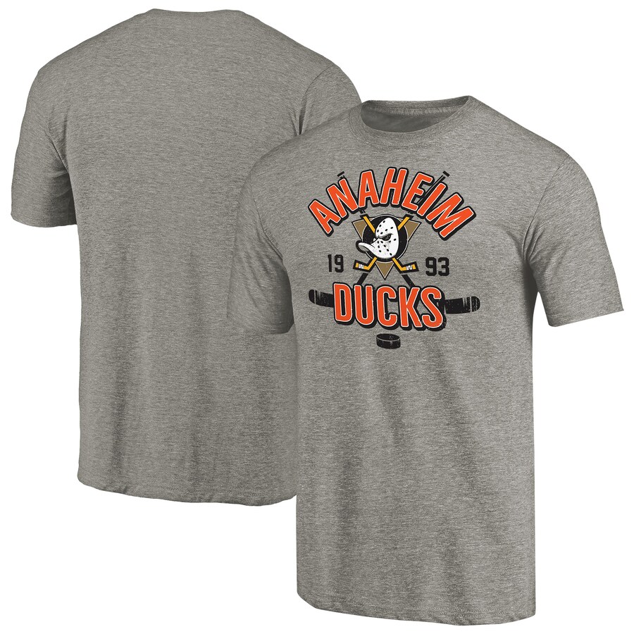 Men's Anaheim Ducks Gray Hometown Collection Tri-Blend T-Shirt - Puhuasuan