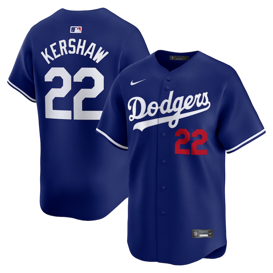 Men's Los Angeles Dodgers Clayton Kershaw Nike Royal Alternate Limited Player Jersey - Puhuasuan