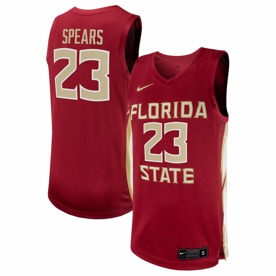 Primo Spears Florida State Seminoles Nike NIL Men's Basketball Replica Player Jersey - Garnet - Puhuasuan