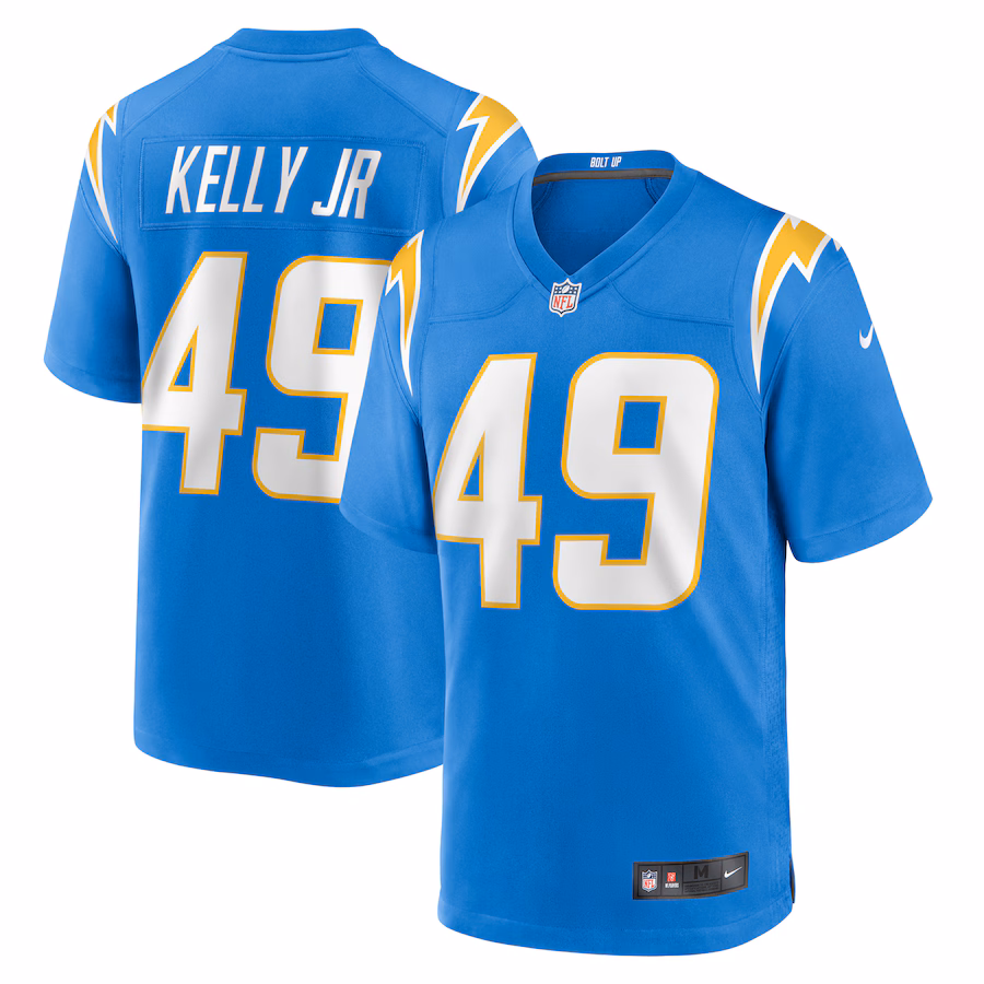Men's Los Angeles Chargers John Kelly Jr. Nike Powder Blue Team Game Jersey - Puhuasuan