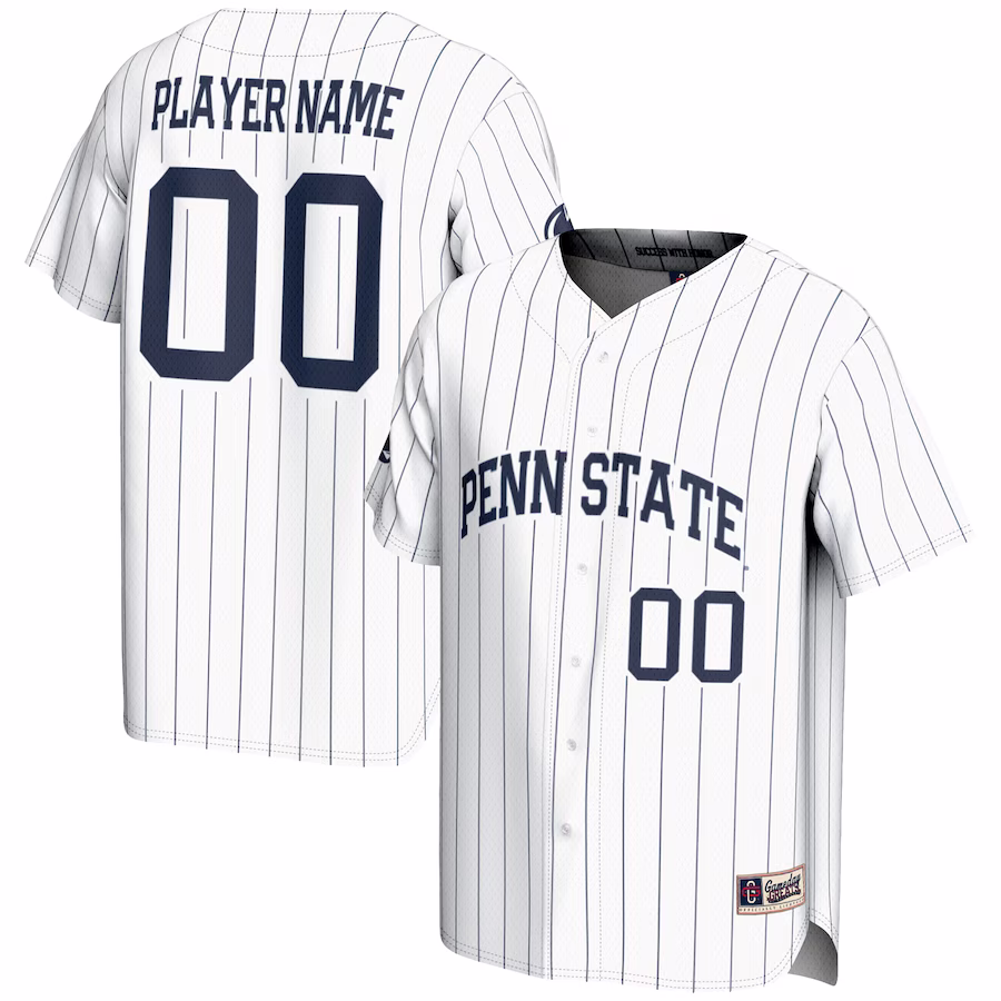 Penn State Nittany Lions GameDay Greats NIL Pick-A-Player Lightweight Baseball Jersey - White - Puhuasuan
