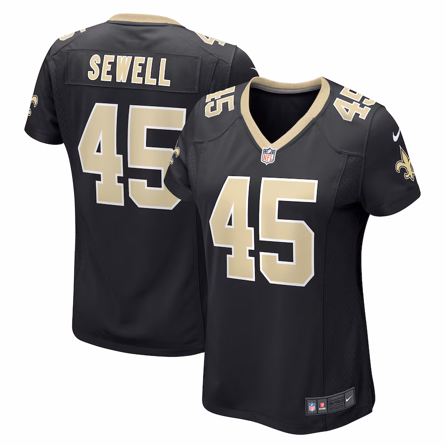 Women's New Orleans Saints Nephi Sewell Nike Black Game Player Jersey - Puhuasuan