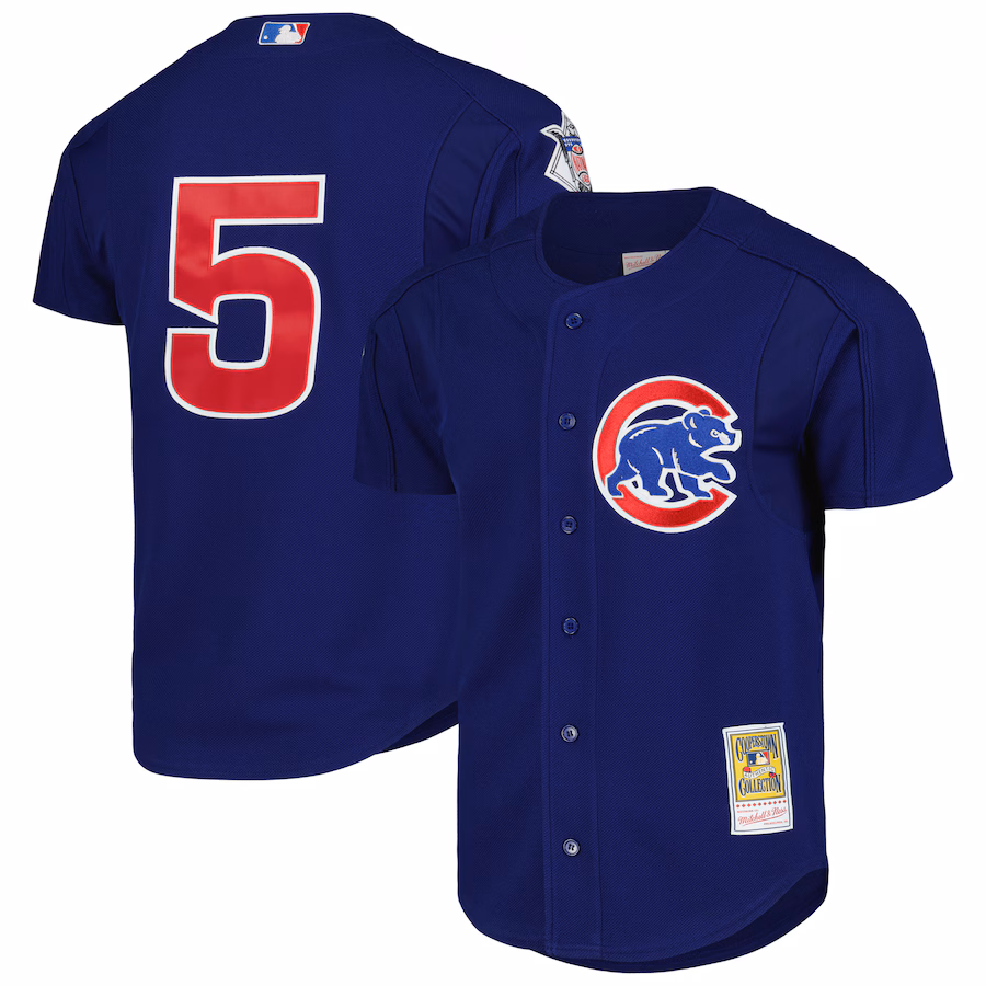 Men's Chicago Cubs Nomar Garciaparra Mitchell & Ness Royal Cooperstown Collection 2005 Batting Practice Jersey - Puhuasuan