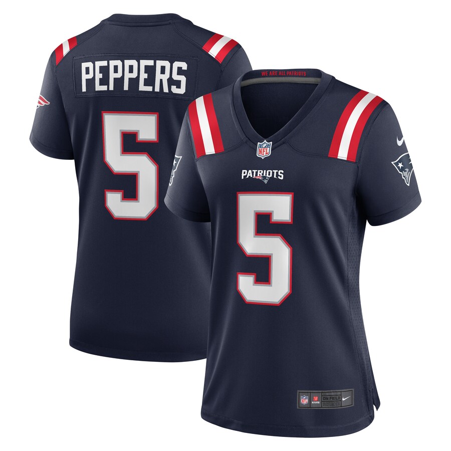 Women's New England Patriots Jabrill Peppers Nike Navy Game Player Jersey - Puhuasuan