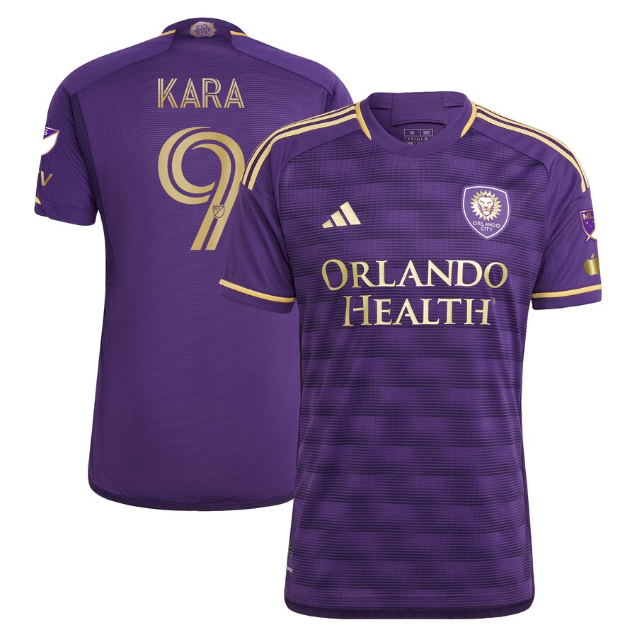 Men's Orlando City SC Ercan Kara adidas Purple 2023 The Wall Kit Authentic Player Jersey - Puhuasuan