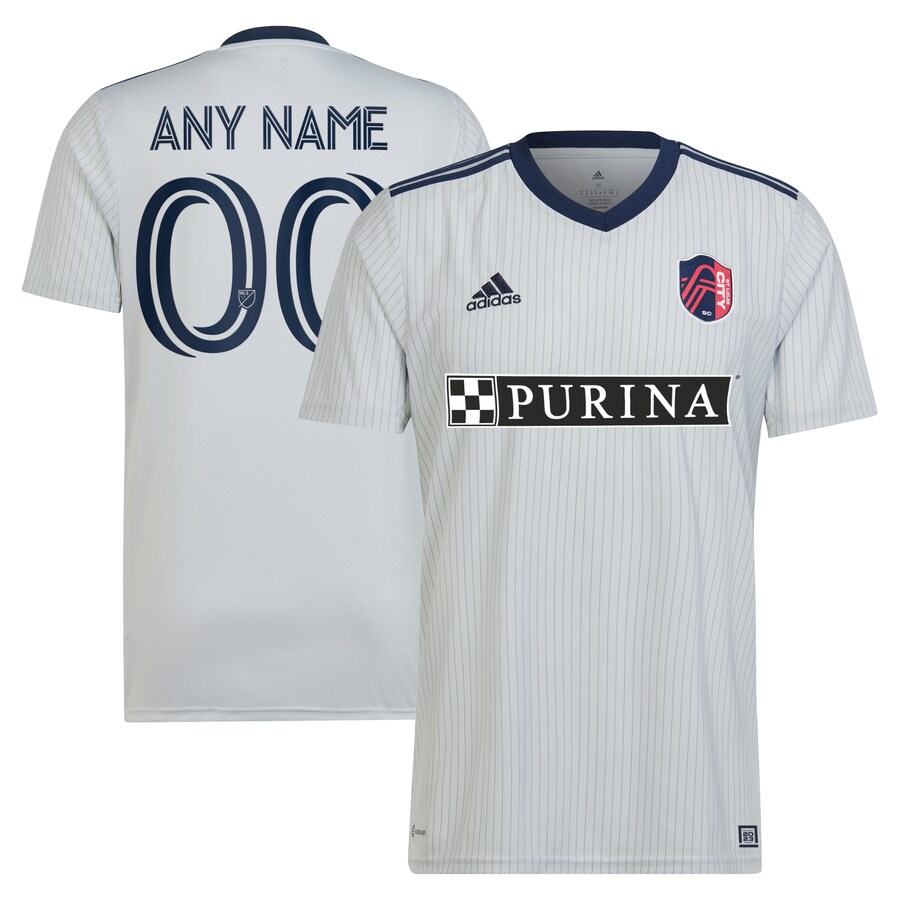 Men's St. Louis City SC adidas Gray 2023 The Spirit Kit Replica Custom Jersey - Puhuasuan