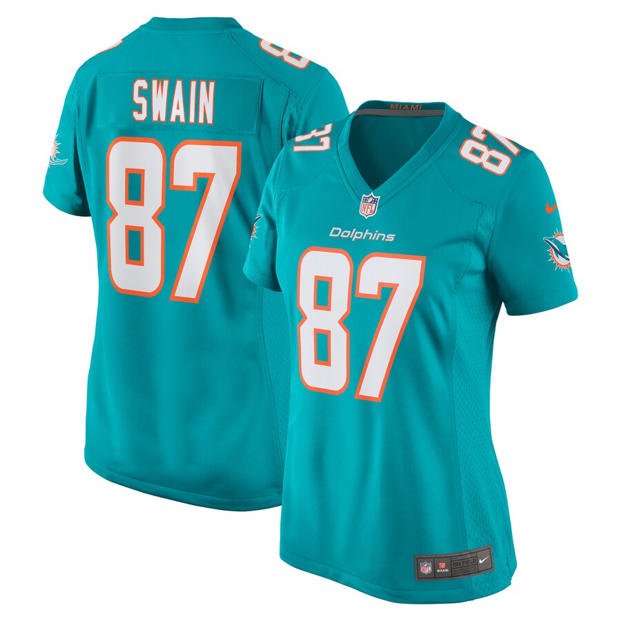 Women's Miami Dolphins Freddie Swain Nike  Aqua  Game Jersey - Puhuasuan