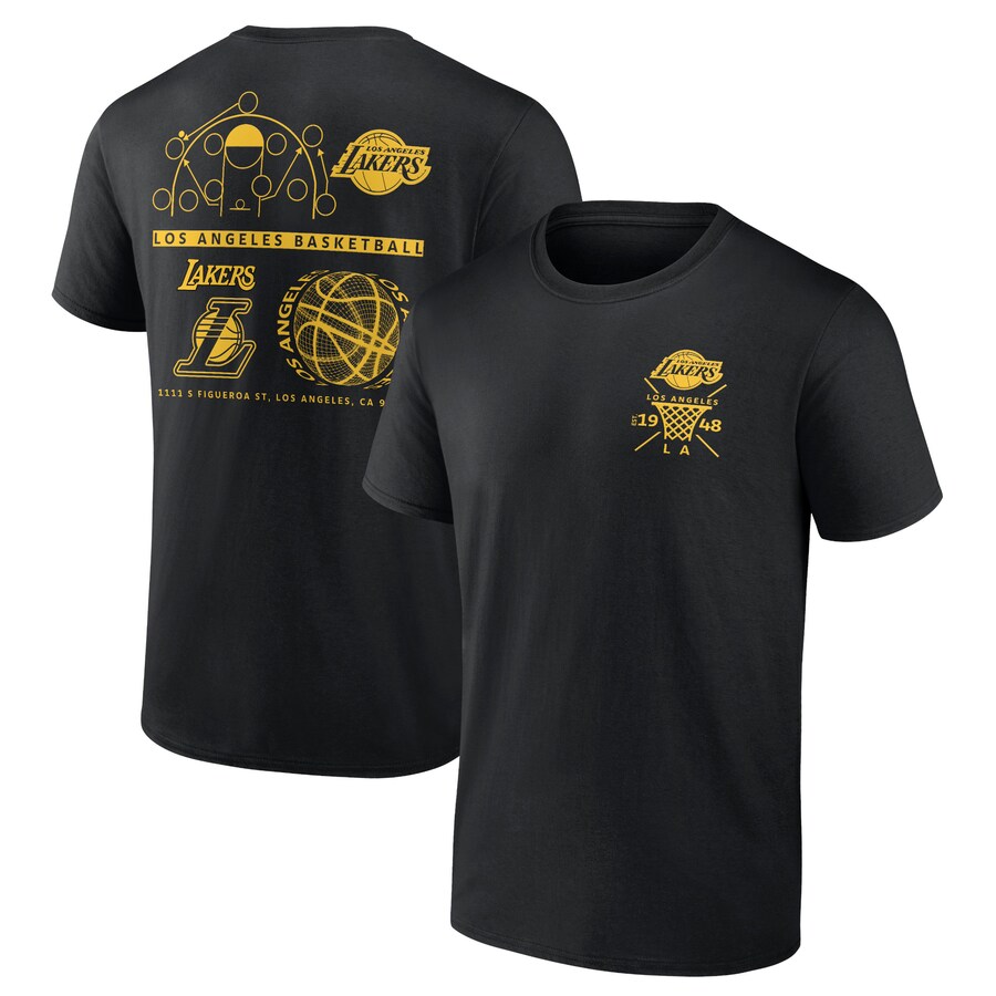 Men's Los Angeles Lakers  Black Street Collective T-Shirt - Puhuasuan