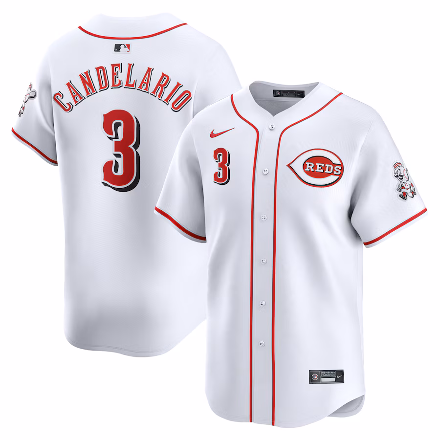 Men's Cincinnati Reds Jeimer Candelario Nike White Home Limited Player Jersey - Puhuasuan
