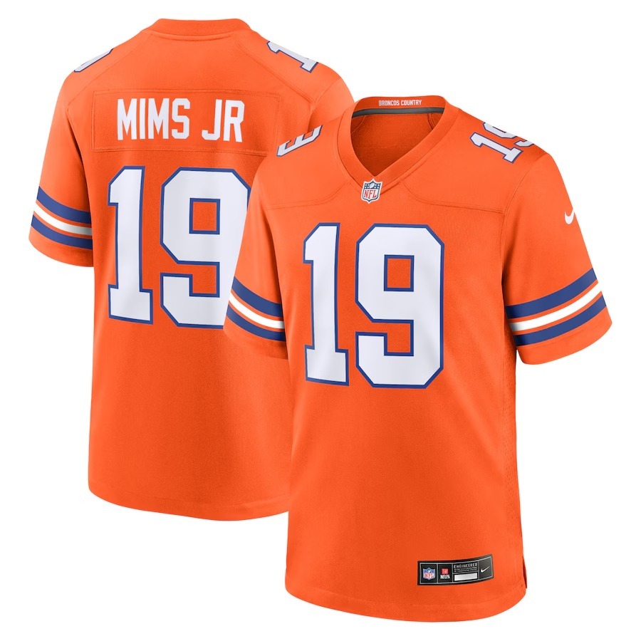 Men's Denver Broncos Marvin Mims Jr Nike Orange Mile High Collection 1977 Throwback Player Game Jersey - Puhuasuan