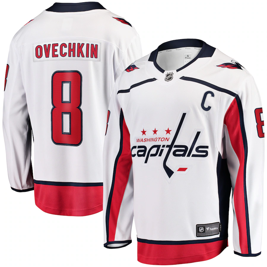Men's Washington Capitals Alexander Ovechkin Fanatics White Away Premier Breakaway Player Jersey - Puhuasuan