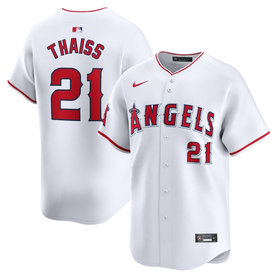 Men's Los Angeles Angels Matt Thaiss Nike White Home Limited Player Jersey - Puhuasuan