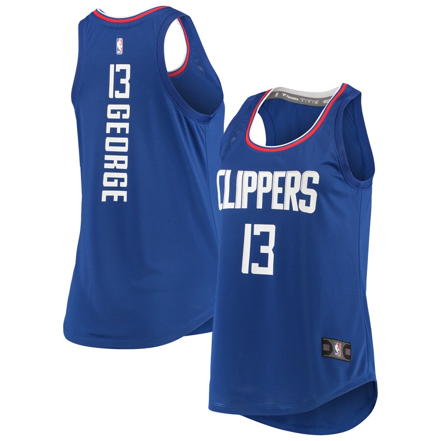 Women's LA Clippers Paul George Fanatics Royal Fast Break Player Movement Jersey Tank Top - Puhuasuan