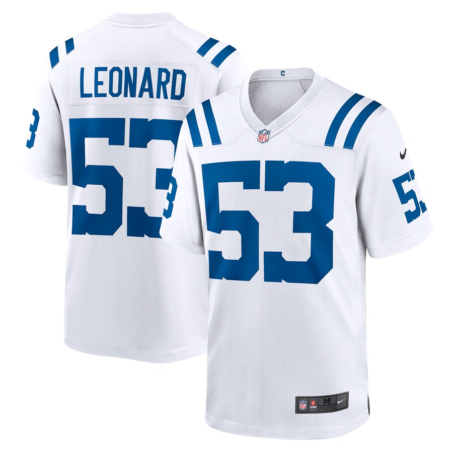 Men's Indianapolis Colts Shaquille Leonard Nike White Player Game Jersey - Puhuasuan