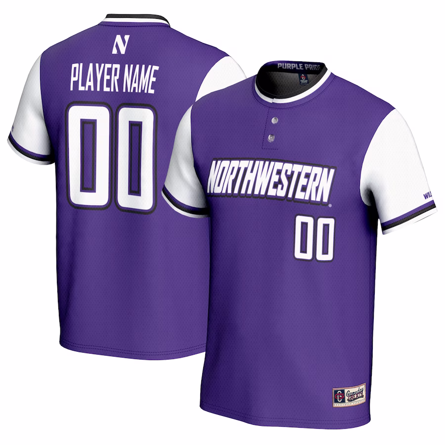 Northwestern Wildcats GameDay Greats Unisex NIL Pick-A-Player Lightweight Softball Jersey - Purple - Puhuasuan