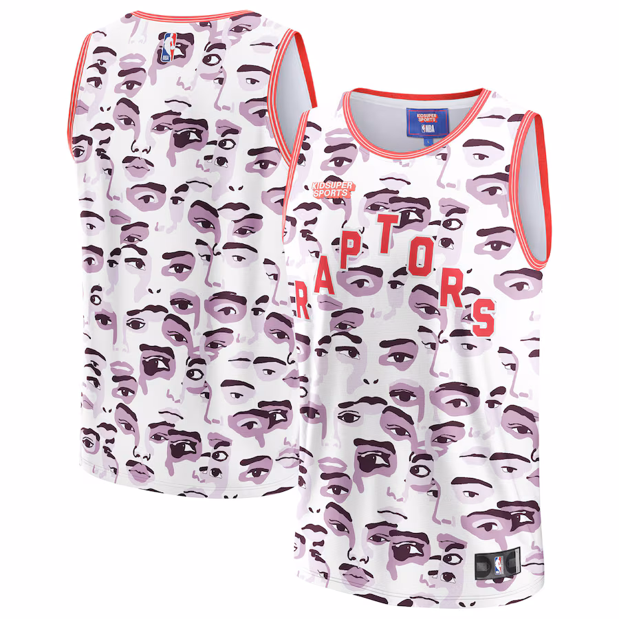 Unisex Toronto Raptors NBA & KidSuper Studios by Fanatics White Hometown Jersey - Puhuasuan
