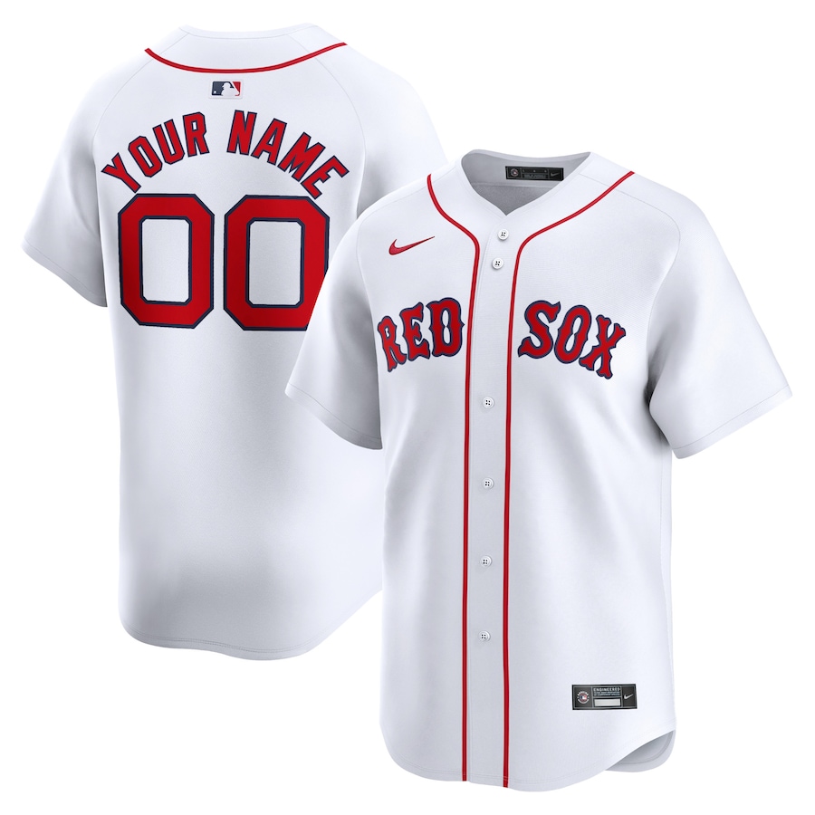 Youth Boston Red Sox Nike White Home Limited Custom Jersey - Puhuasuan