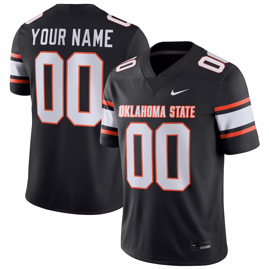 Oklahoma State Cowboys Nike  Alternate Custom Game Jersey �?Black - Puhuasuan