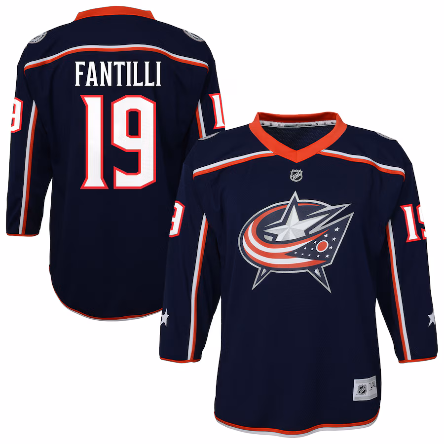 Youth Columbus Blue Jackets Adam Fantilli Outerstuff Blue Alternate Replica Player Jersey - Puhuasuan