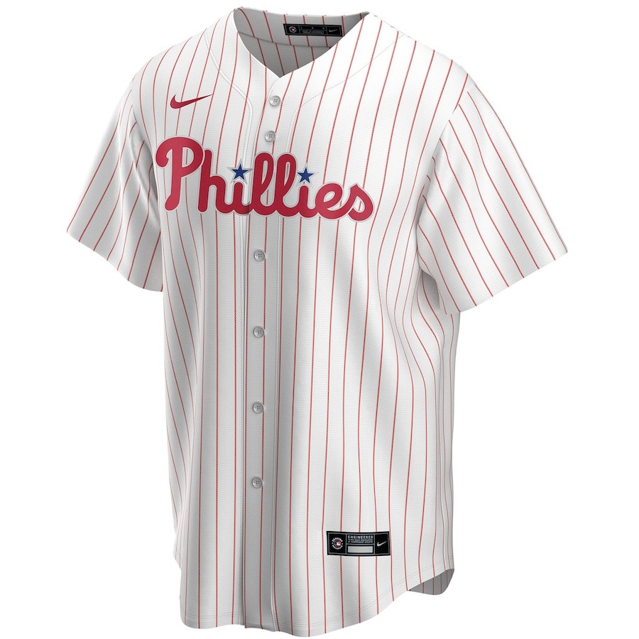 Men's Philadelphia Phillies Nike White Home Replica Custom Jersey - Puhuasuan