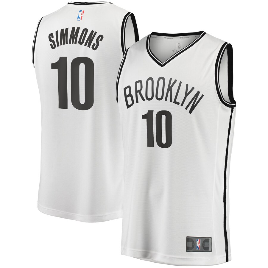 Men's Brooklyn Nets Ben Simmons Fanatics White Fast Break Replica Jersey - Association Edition - Puhuasuan