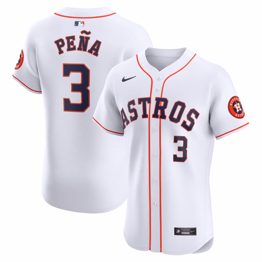 Men's Houston Astros Jeremy Peña Nike White Home Elite Player Jersey - Puhuasuan