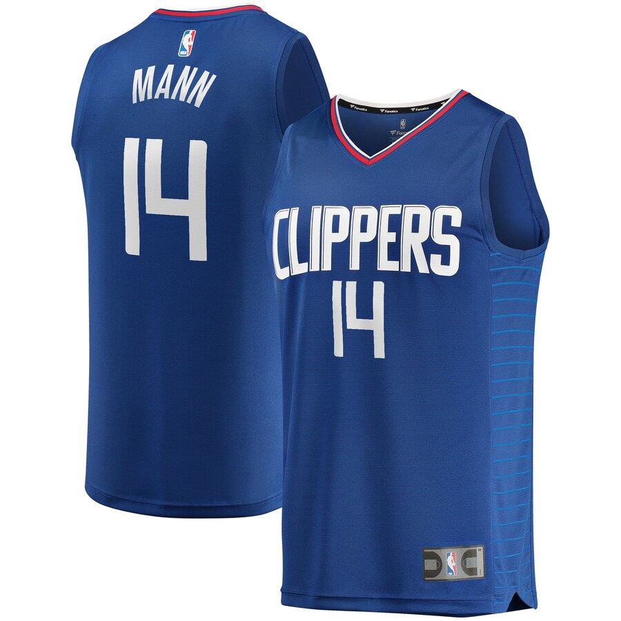 Men's LA Clippers Terance Mann Fanatics Royal Fast Break Replica Jersey - Icon Edition - Puhuasuan